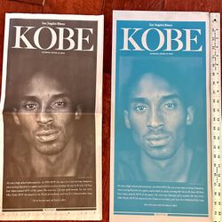 Kobe Bryant Sunday LA Times Metal Print plate And News Paper