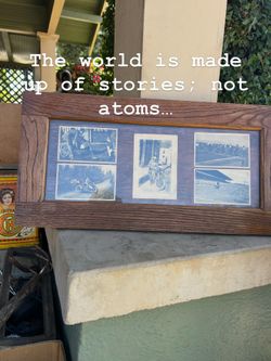 No story given; Five 1920s Motorcycle Photos Preserved in Old Oak Frame: 