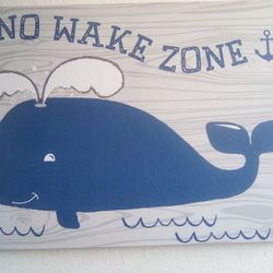 Big Whale 🐳 Sign No Wake Zone⚓