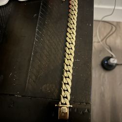 (14k Gold Plated )Cuban Link 8mm