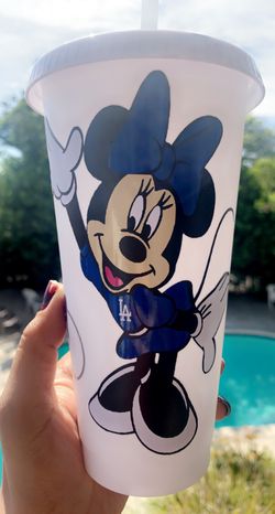 Custom Minnie Mouse Dodgers 24oz Cup