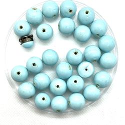 Vintage Glass Turquoise Beads