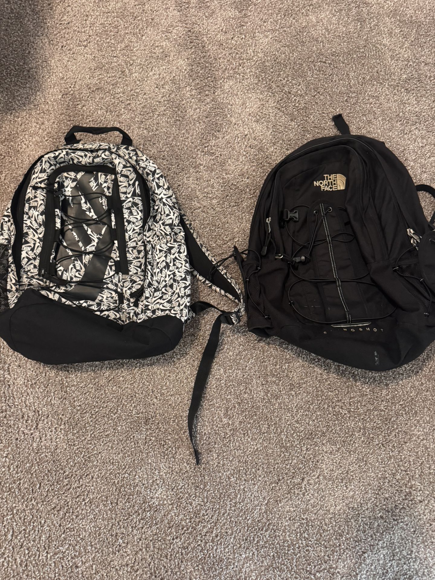 North face And Nike Backpack