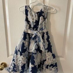 Navy Blue Floral Dress