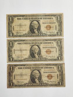 Lot of (3)  1935-A HAWAII Banknotes