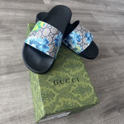Gucci GG Blooms Floral Slides 