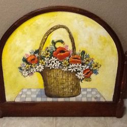 Twin Headboard (has wire to hang on back) Painting By Dona Maria