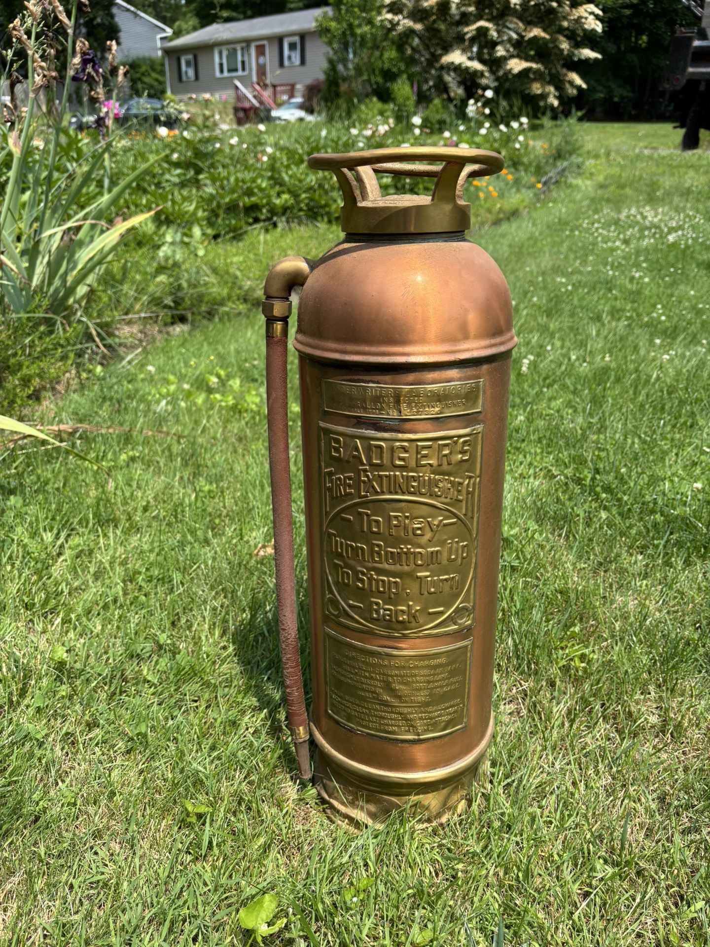 Badger brass fire Extinguisher