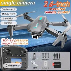 Electric remote-controlled airplane drone with screen quadcopter dual-camera drone beginner drone drone suitable for children aged 14 and up holiday g