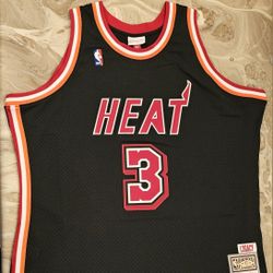 NEW + TAGS | Mitchell & Ness Miami Heat #3 Dwyane Wade Size XXL (2XL) Legacy NBA Swingman Jersey M&N L3gacy