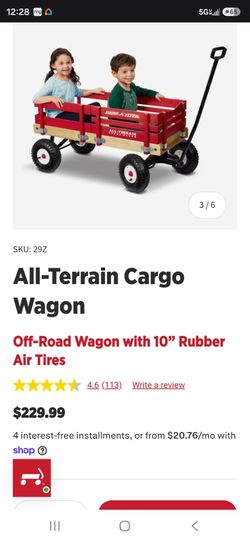 Radio flyer all terrain wagon first come first serve