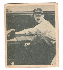 1948 Bowman Baseball #15 EDDIE JOOST card PHILADELPHIA ATHLETICS grades GOOD/VG