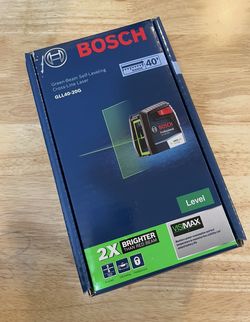 Bosch 40 ft. Green Cross Line Laser Level Self Leveling w/ VisiMax Technology 360 Degree Mounting Device & Carrying Pouch  $69  New
