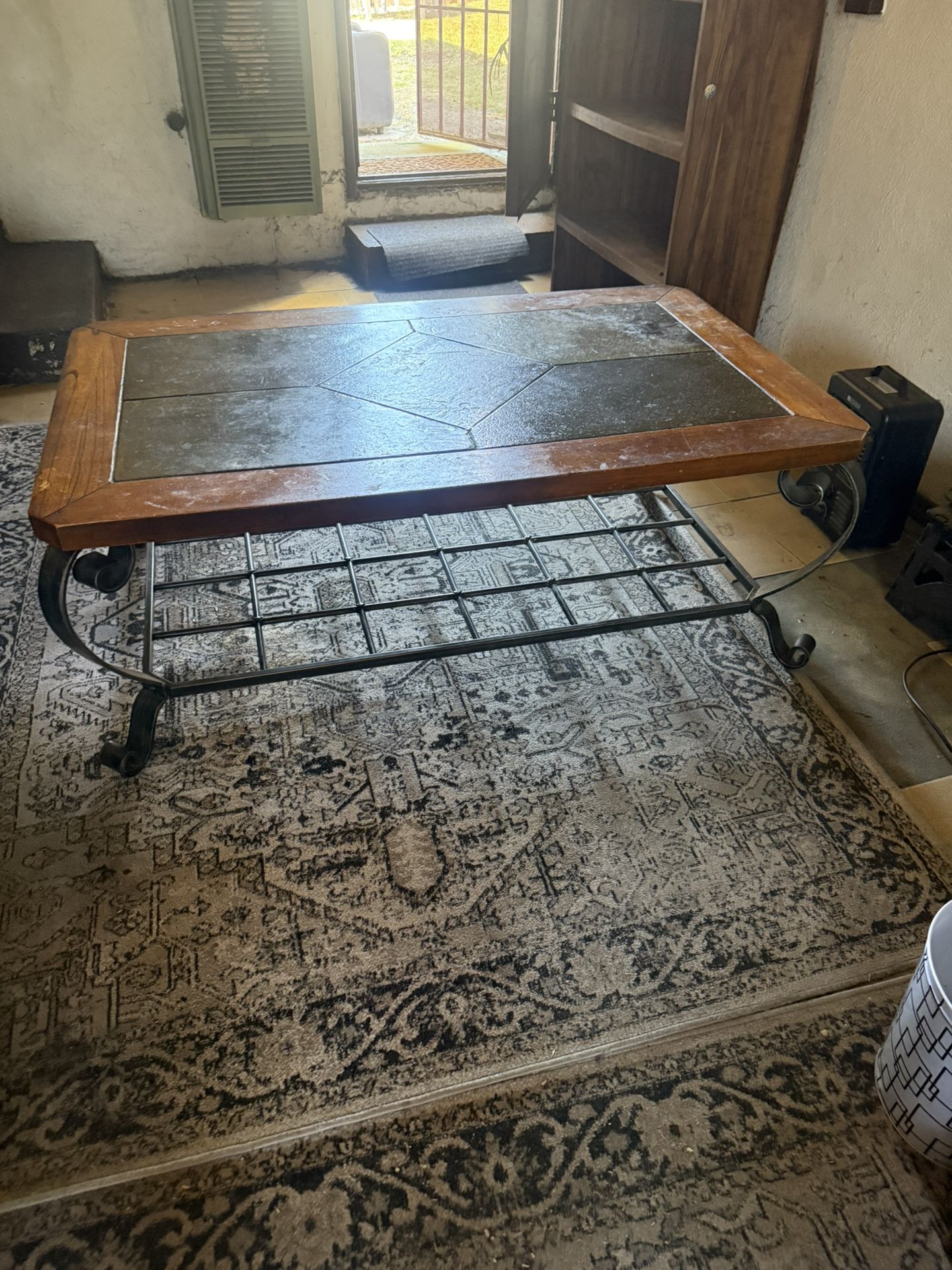 Metal coffee table