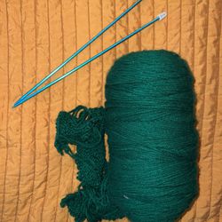 Yarn + Needles $10