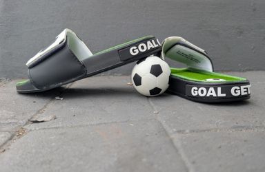 Slider sandals soccer world cup shoes #Dad #Father's Day