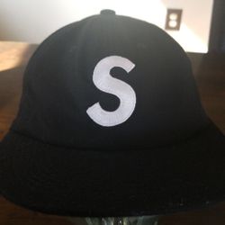 Supreme S wool black hat