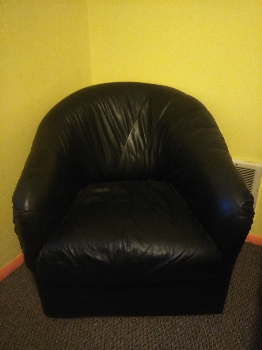 Leather Swivel Rocking Chair