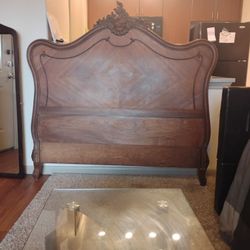 Louis XV Hand carved Head And Footboard 