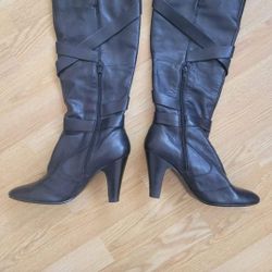 Women Leather Boots Size 8