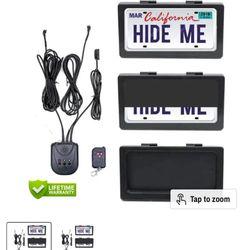 License Plate Bracket With Remote Curtain