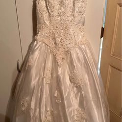 Wedding Dress  And Veil SZ  10