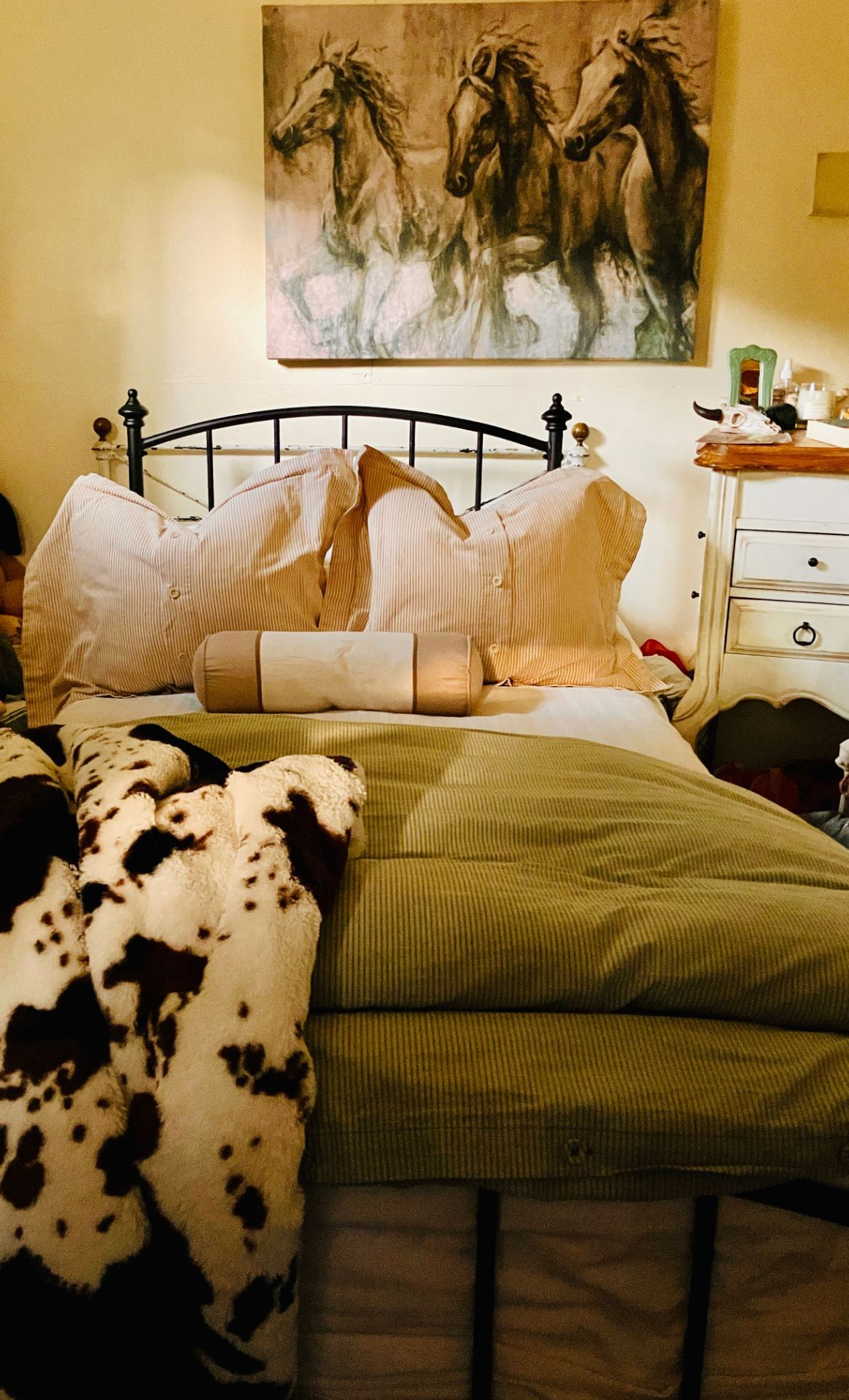 Standard Twinn bed frame and mattress