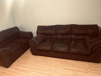 Brown couches