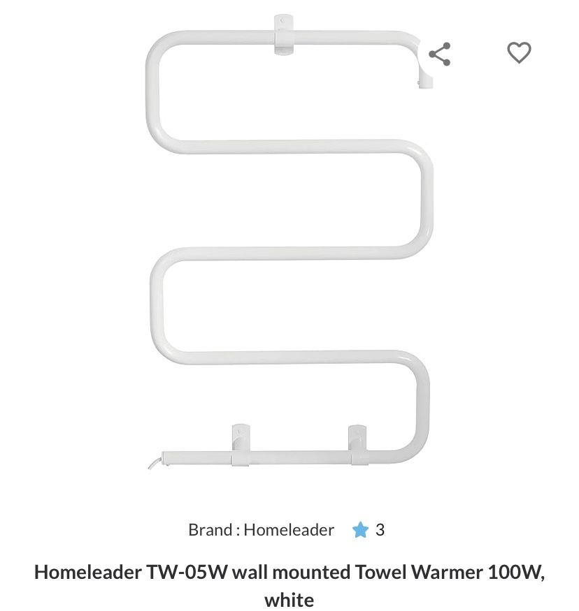 Homeleader Towel Warmer and Drying Rack, Heated Towel Rack, Wall Mount  Towel Heater for Bathroom, 120W for Sale in Chino Hills, CA - OfferUp