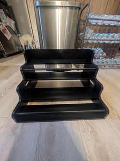 Black wooden wine rack