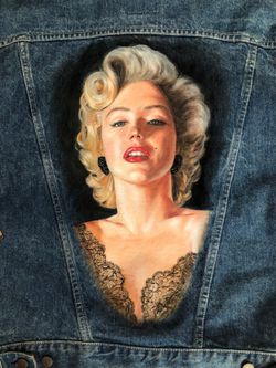 Hand Painted Marilyn Monroe Jacket