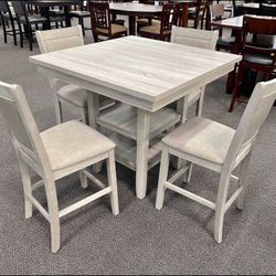 5PC Gray Dining Table Set