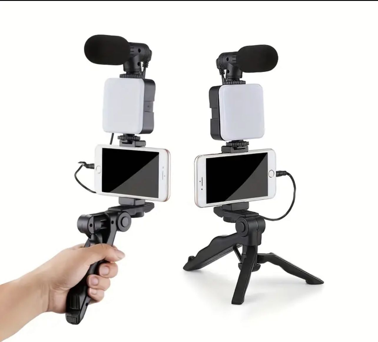 Mobile Microphone Light Kit Portable Mobile Tripod Fill Light Microphone Se