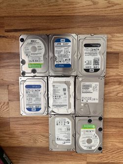 Hard Drives Bundle — 9 drives (WD, Seagate, Hitachi)