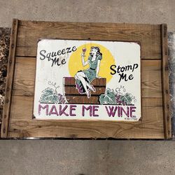 Wooden Wine Sign 
