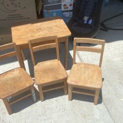 Antique Child’s Table And Chairs