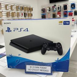 Playstation 4 Ps4 Slim Gaming Console NEW - Pay $1 DOWN AVAILABLE - NO CREDIT NEEDED 