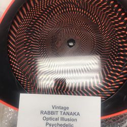 Vintage rabbit Tanaka optical illusion psychedelic motion wall display Blacklight 