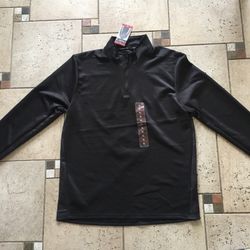 NWT Layer 8 Men’s Circular Knit 1/4 Zip Size XL Black