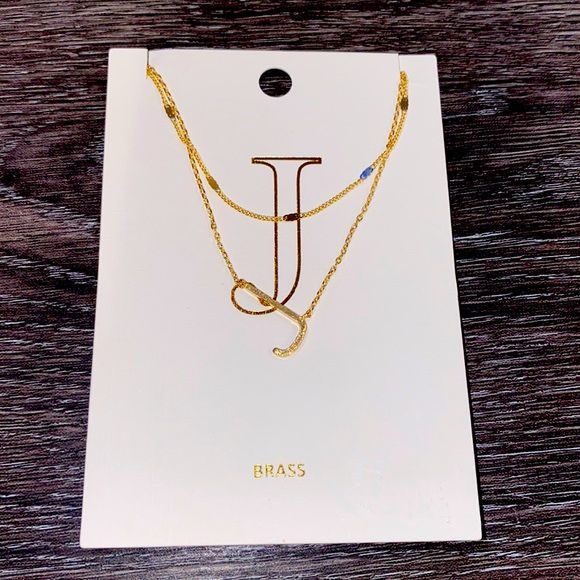 2 Layered Gold Initial Chain (J)
