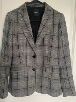 Theory Plaid Blazer extra small