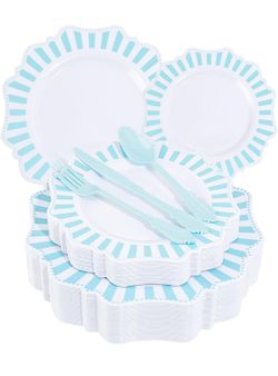 Blue/White 150 Pcs Dish Set