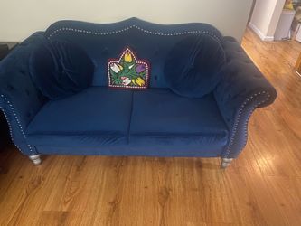Blue Velvet Couch