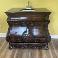 🔥 36” Antique Statement Vanity – One-of-a-Kind Masterpiece 🔥