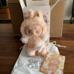 Authentic Big Into Energy Labubu: Happiness (light Orange)