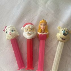 Lot of 4 PEZ Dispensers (Holiday, Disney, Animals)