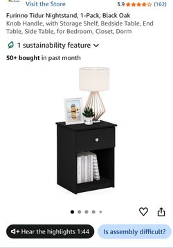 Black nightstand