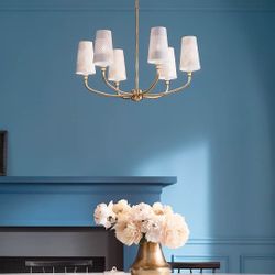 Adeena Chandelier 
1-Tier 

6-Light 

Metal Bell Shade 

