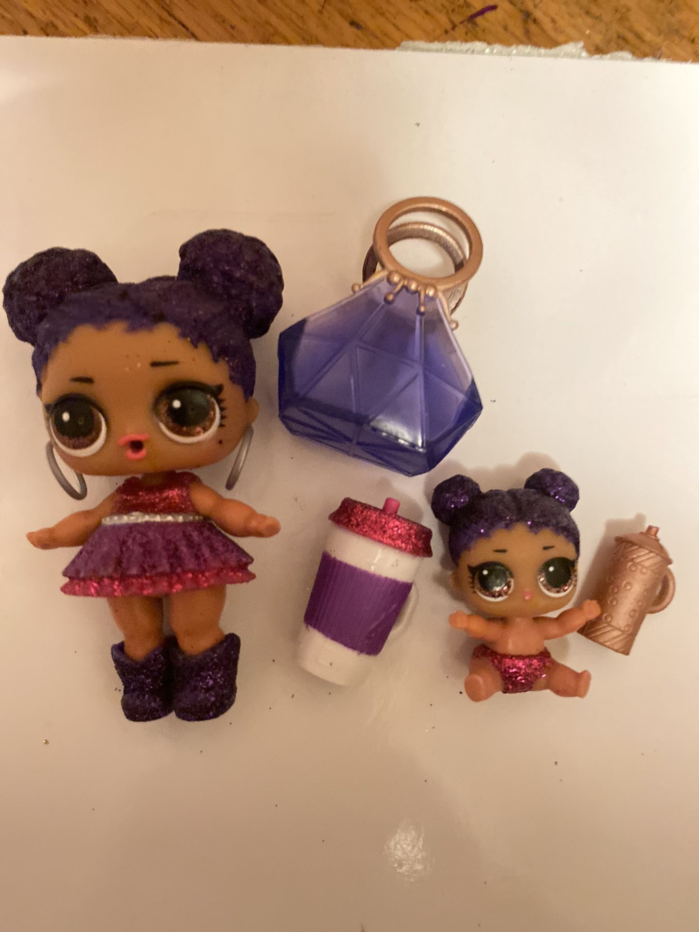Lol Dolls “Purple Queen and lil sis”