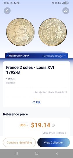 France 2 Soles 1792-B